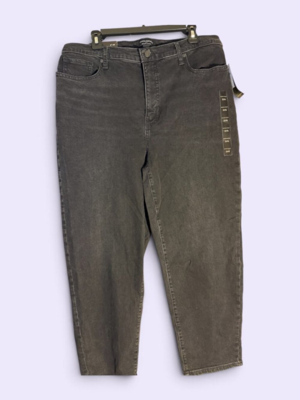 NWT Banana Republic Factory Faded Black Straight High Rise Jeans Sz 33/16